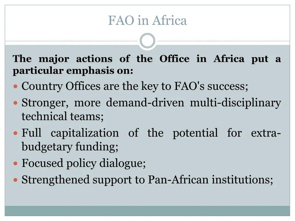 fao in africa