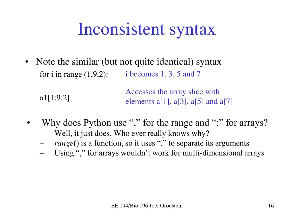 inconsistent syntax