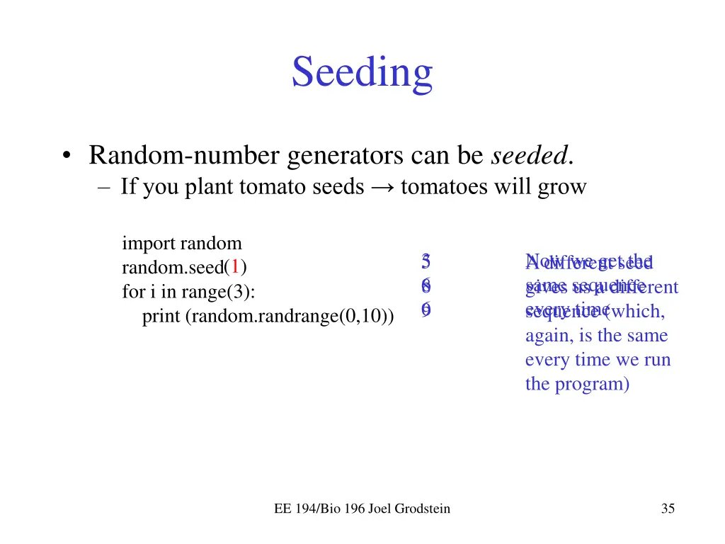 seeding