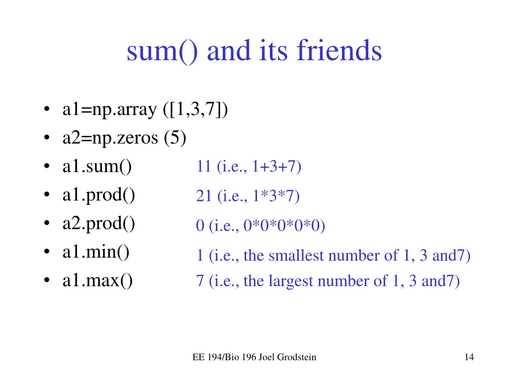 sum and its friends