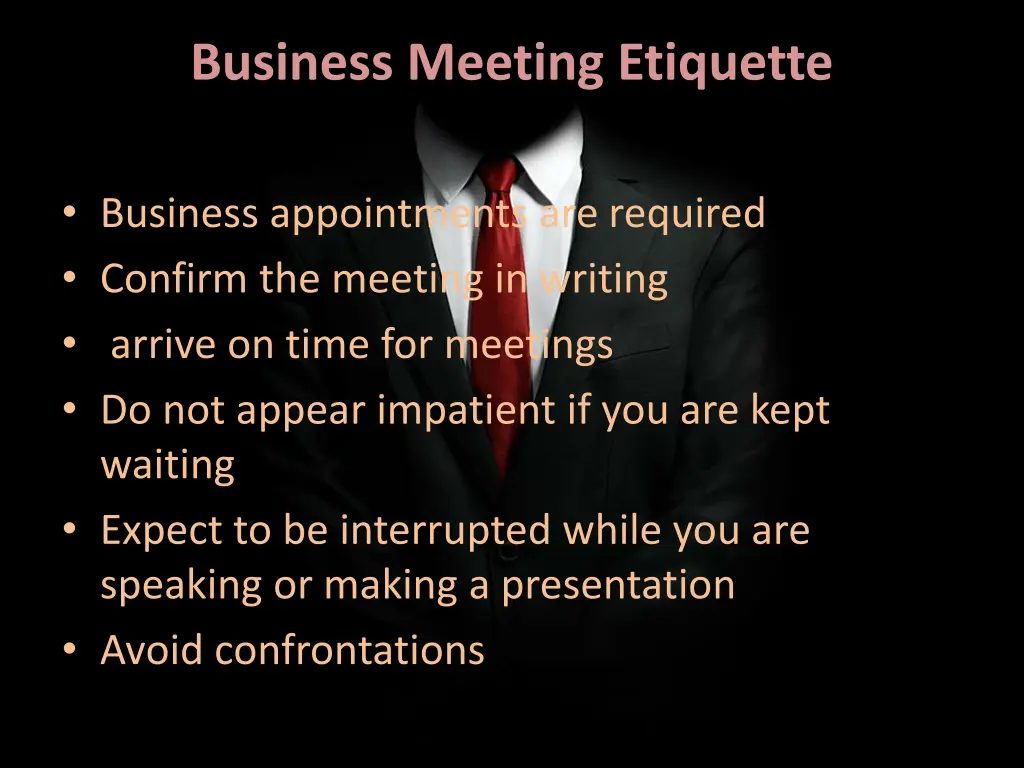 business meeting etiquette