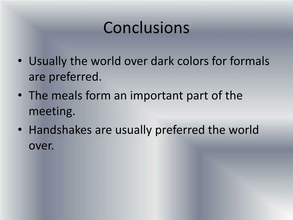 conclusions