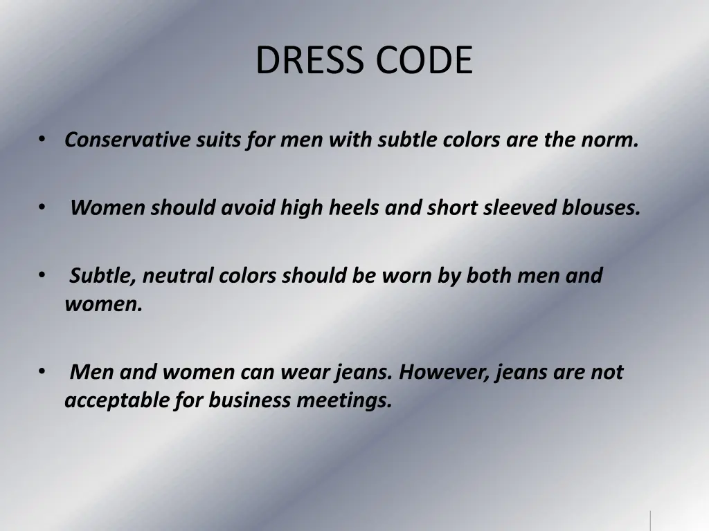 dress code