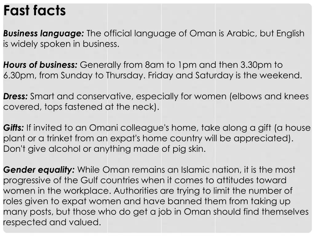 fast facts business language the official