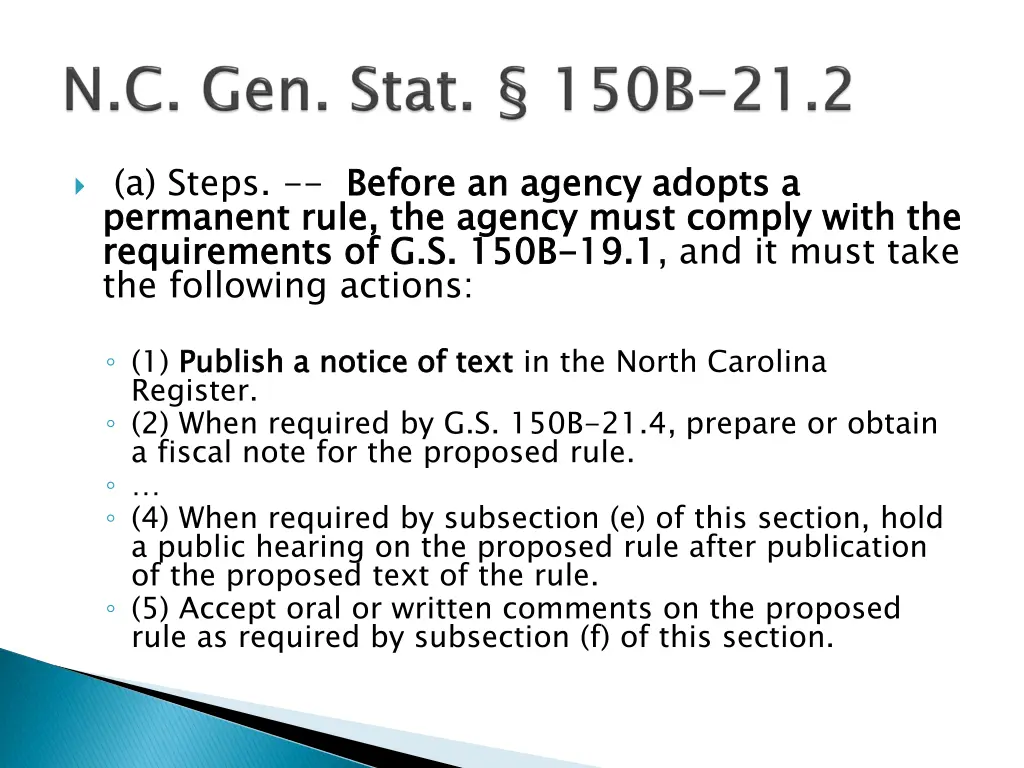 a steps before an agency adopts a permanent rule