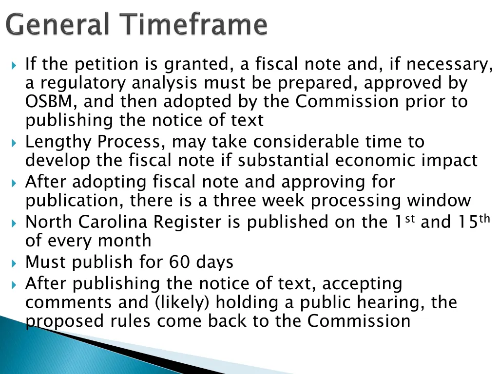 if the petition is granted a fiscal note