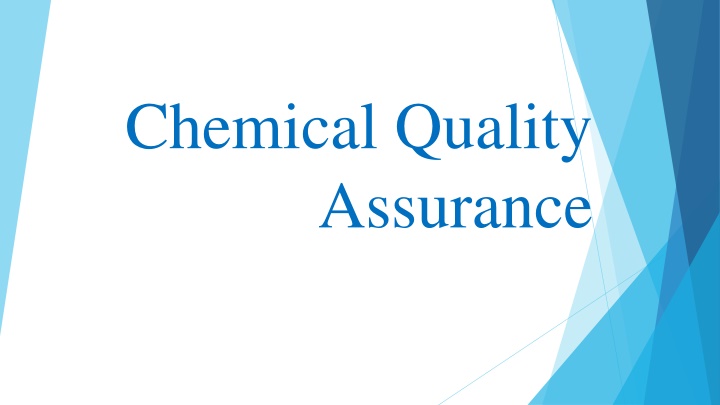 chemical quality assurance