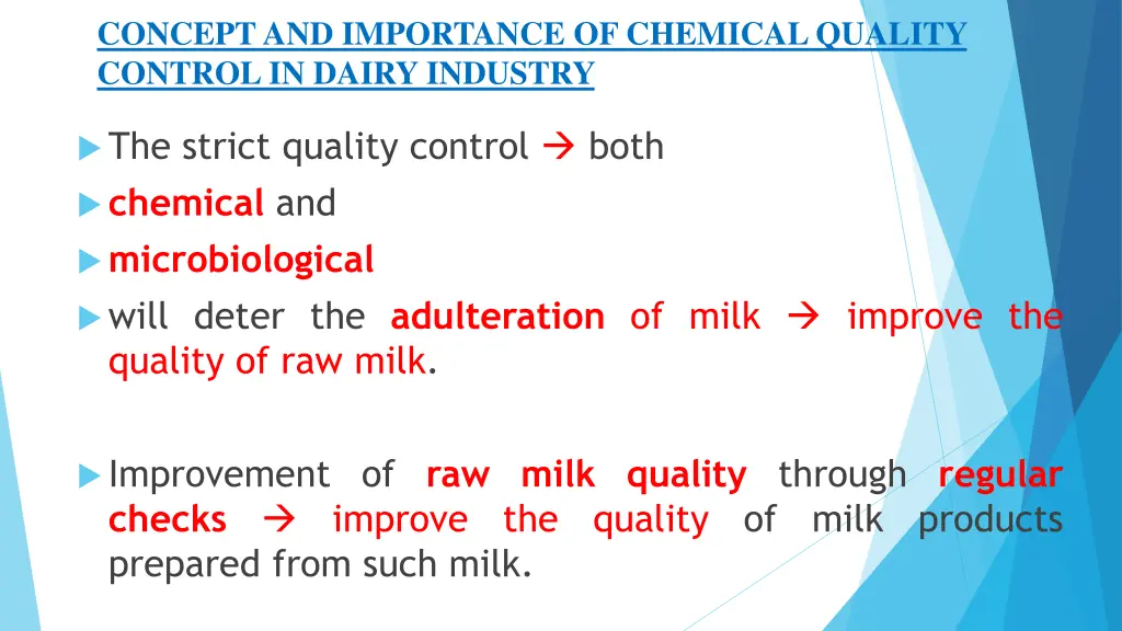 concept and importance of chemical quality