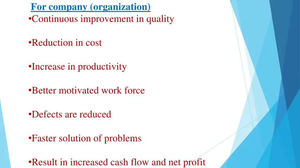 for company organization continuous improvement
