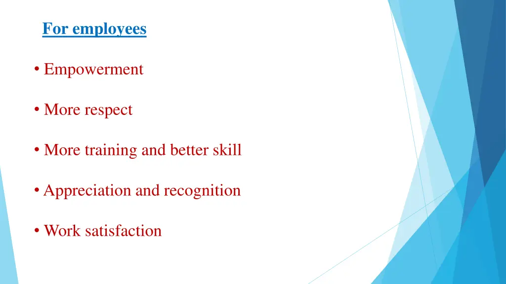 for employees empowerment