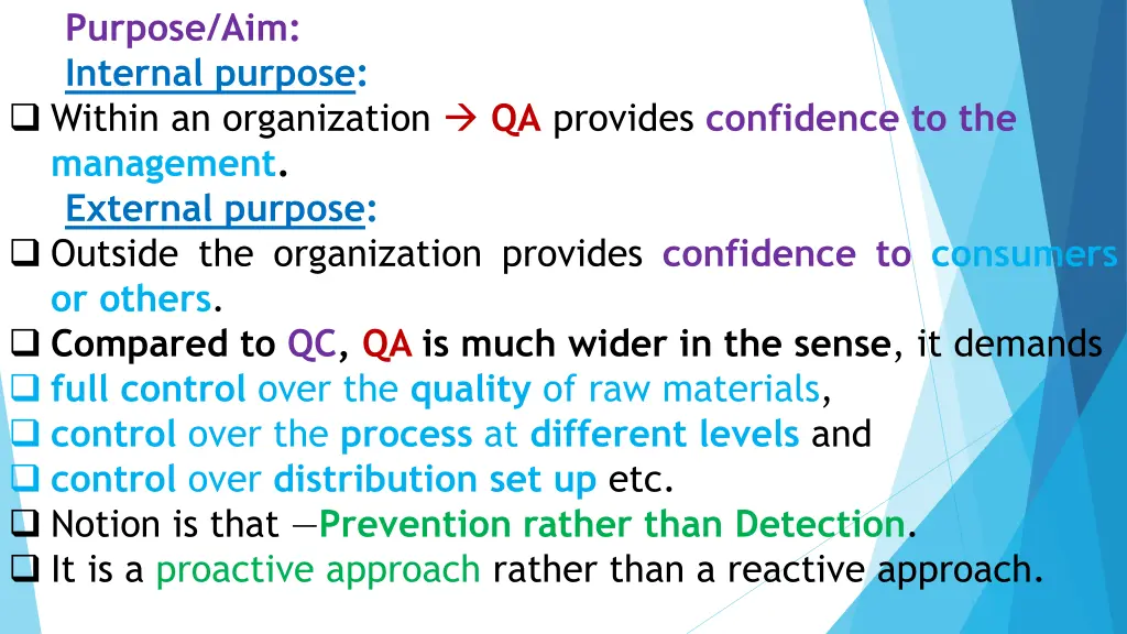 purpose aim internal purpose within