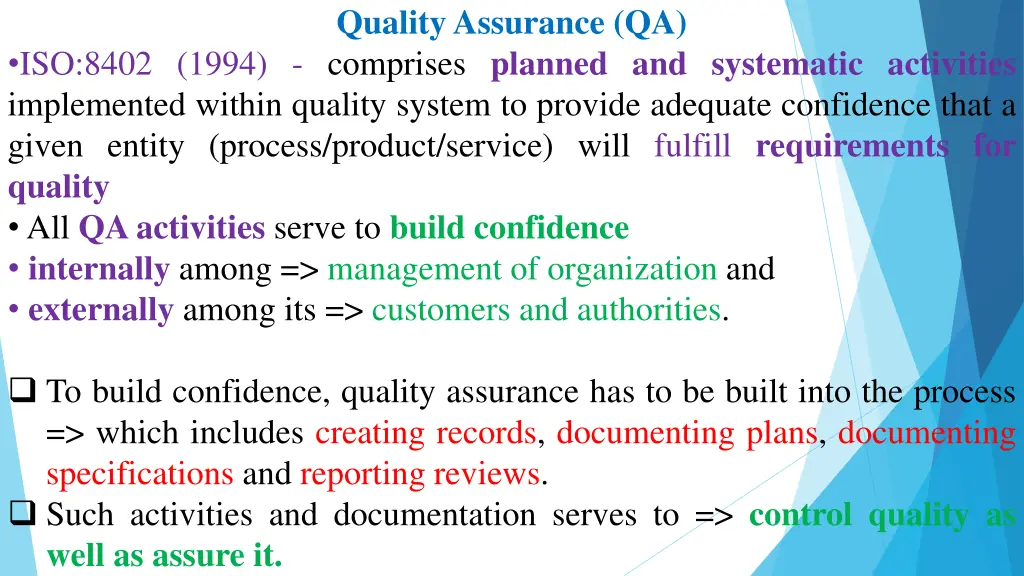 quality assurance qa 1