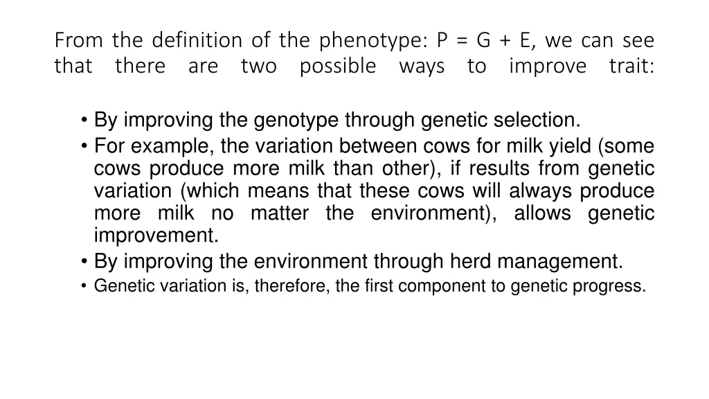 from the definition of the phenotype