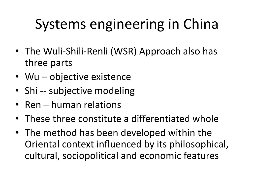systems engineering in china