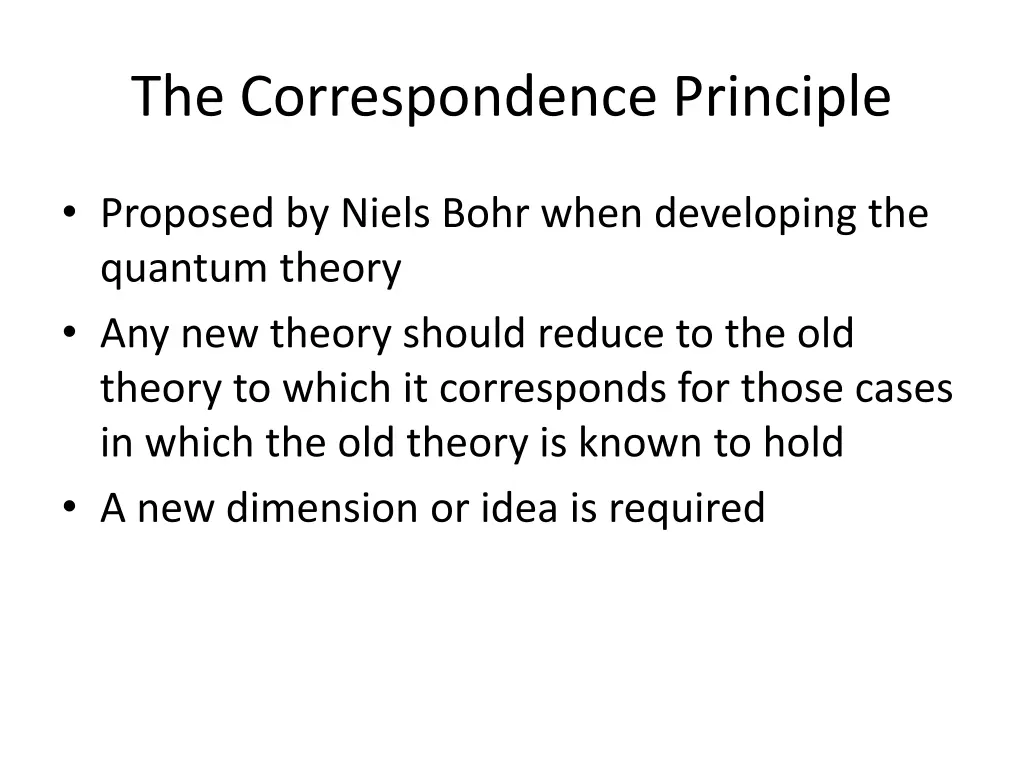 the correspondence principle