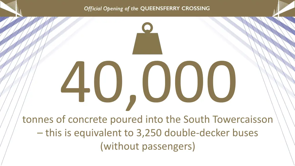 tonnes of concrete poured into the south