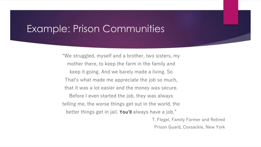 example prison communities