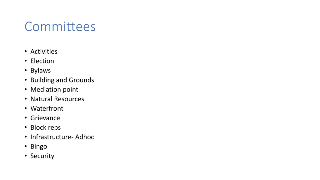 committees