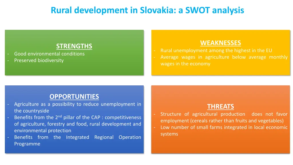 rural development in slovakia a swot analysis