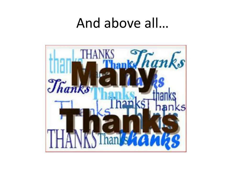 and above all
