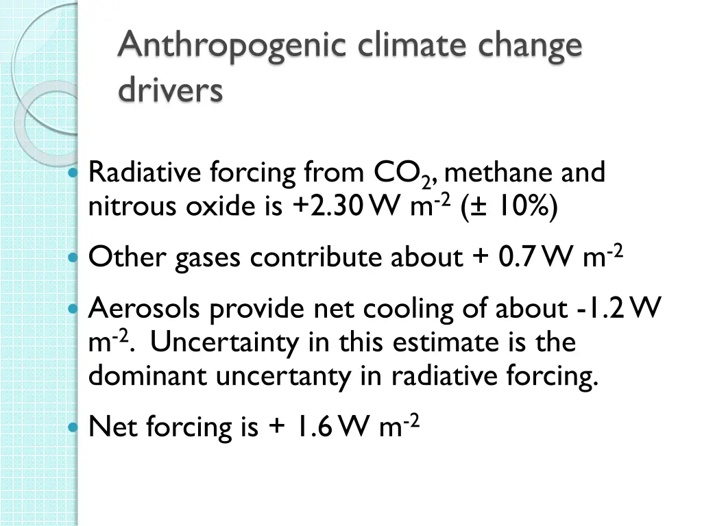 anthropogenic climate change drivers