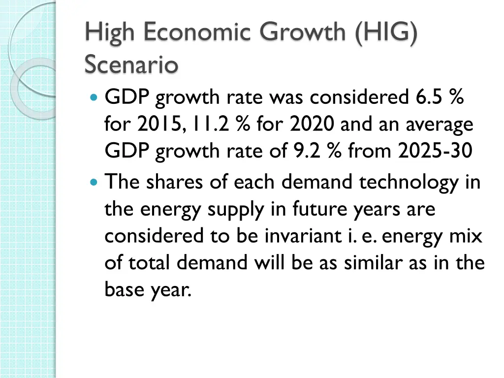 high economic growth hig scenario gdp growth rate