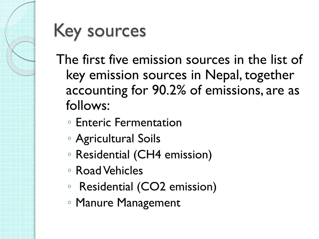 key sources