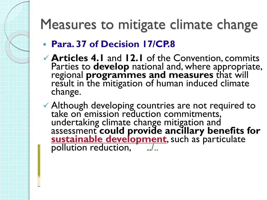 measures to mitigate climate change