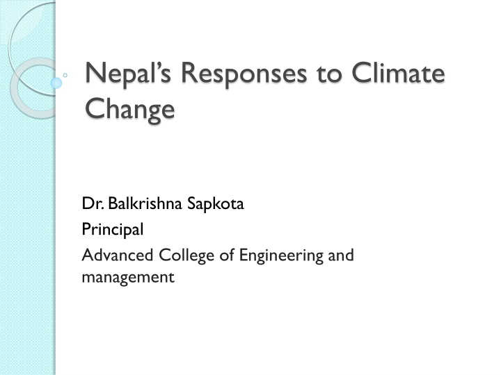nepal s responses to climate change