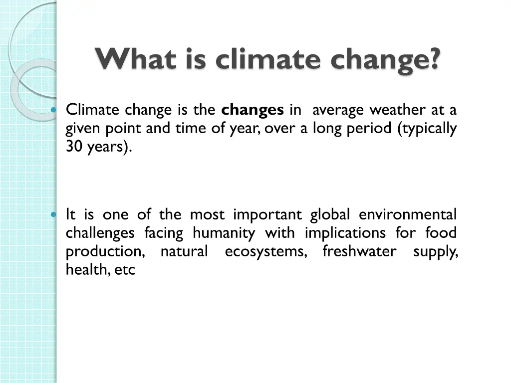 what is climate change