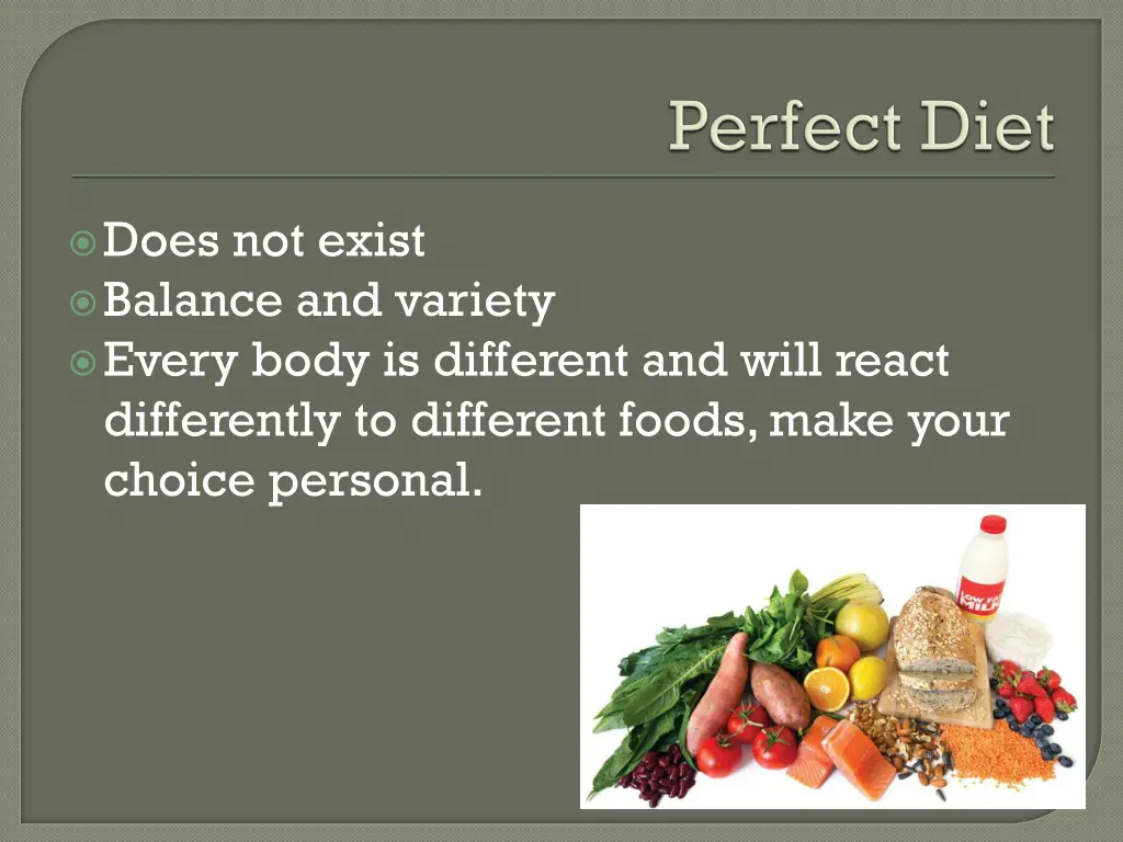 does not exist balance and variety every body