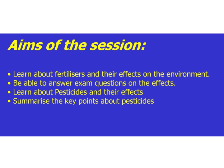 aims of the session