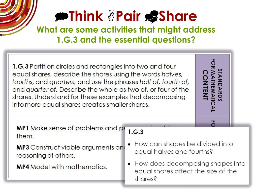 think pair share what are some activities that