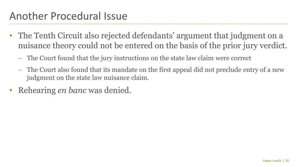 another procedural issue