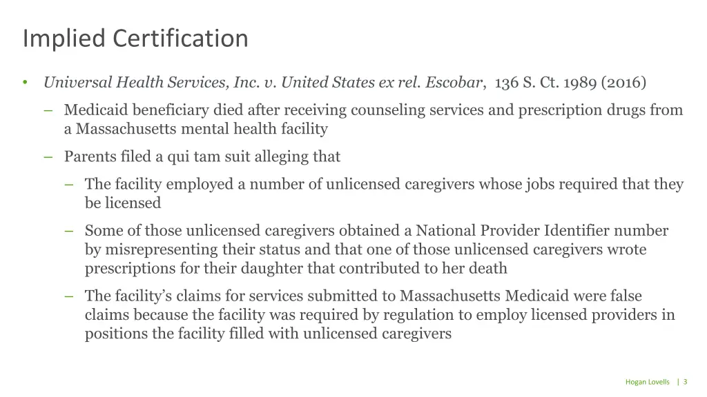 implied certification