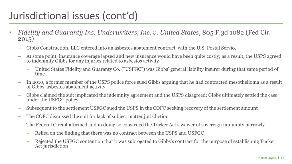 jurisdictional issues cont d