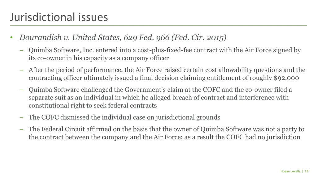 jurisdictional issues