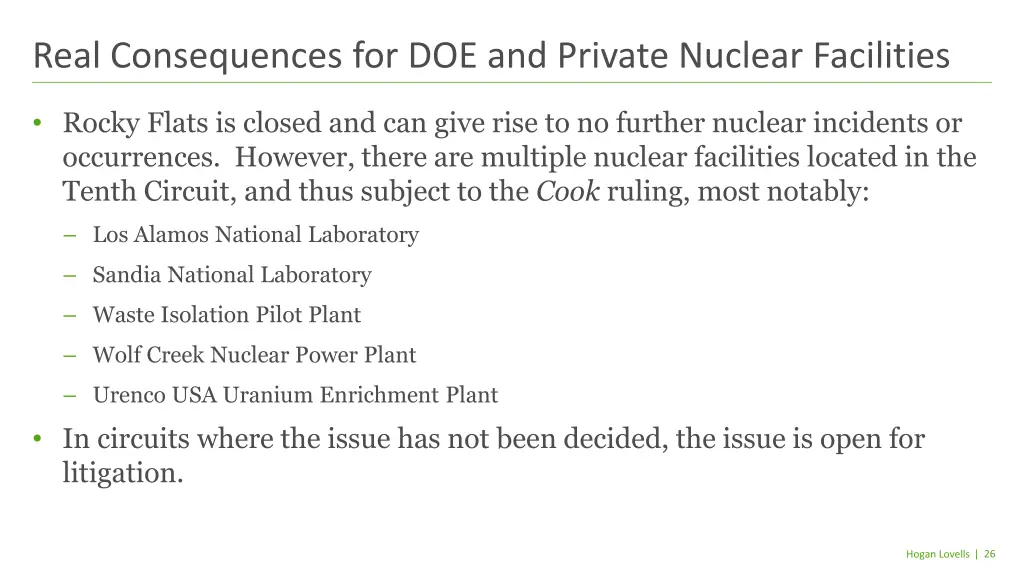 real consequences for doe and private nuclear