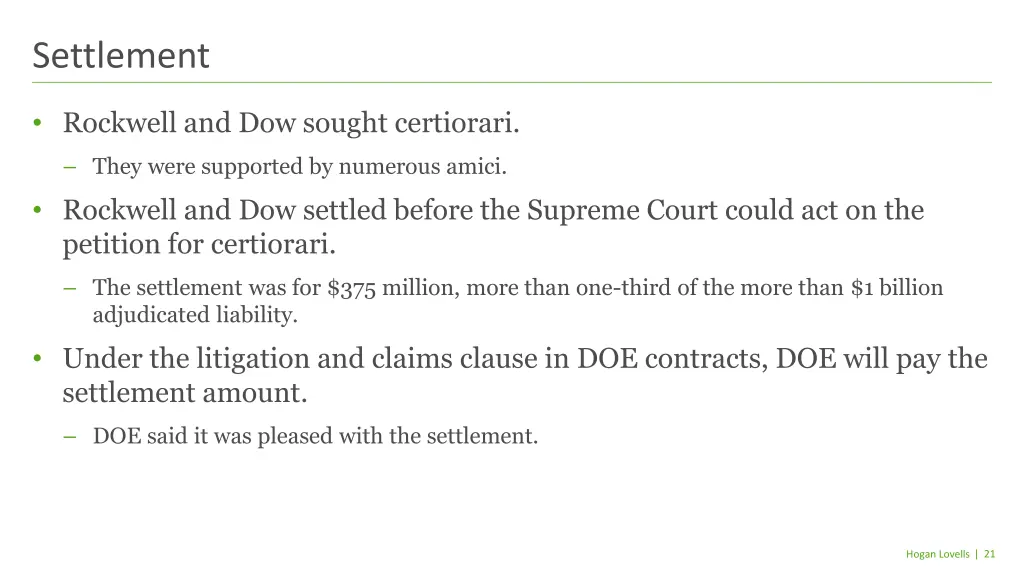 settlement