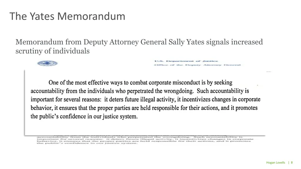 the yates memorandum