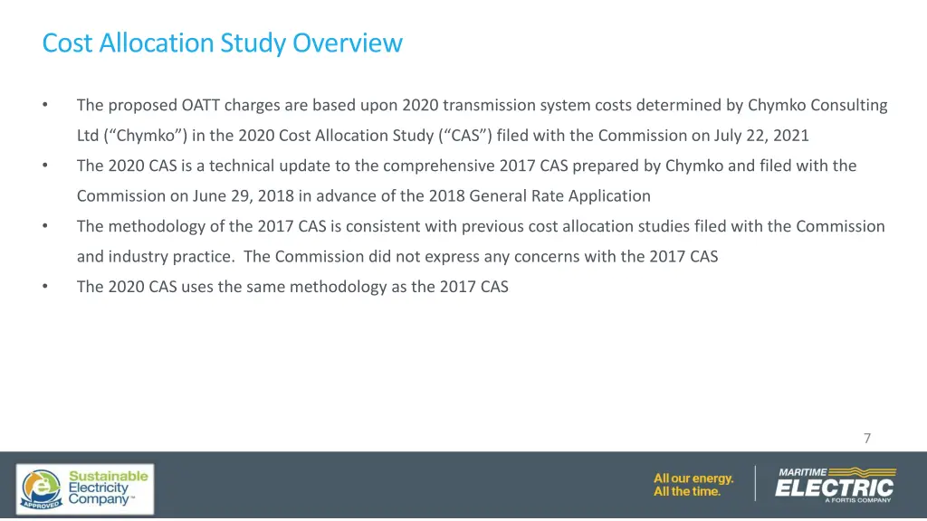 cost allocation study overview