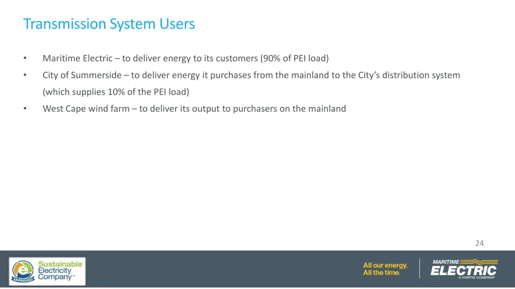 transmission system users