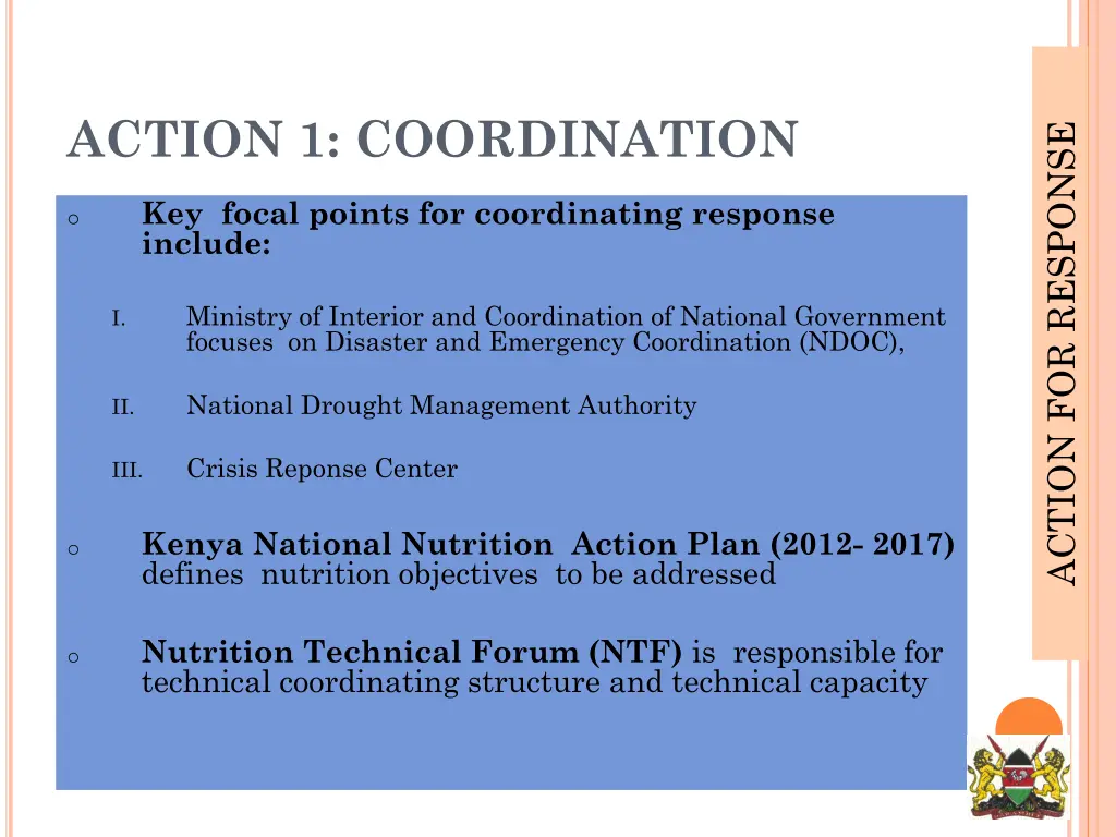 action 1 coordination