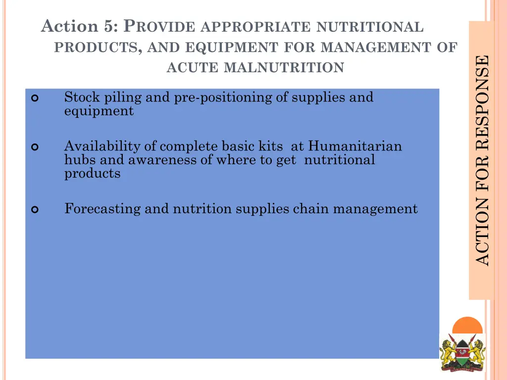 action 5 p rovide appropriate nutritional