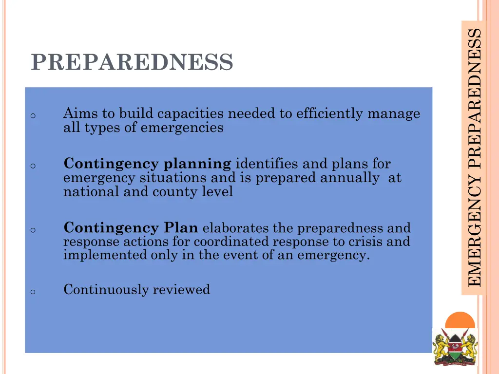 emergency preparedness