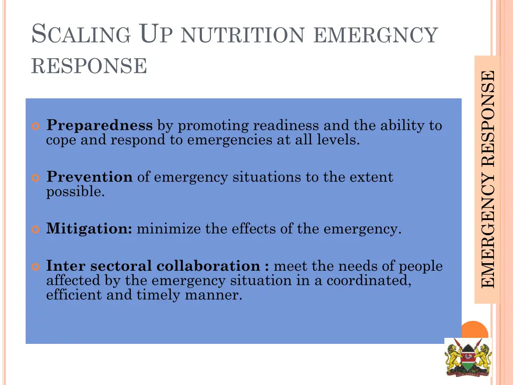 s caling u p nutrition emergncy response