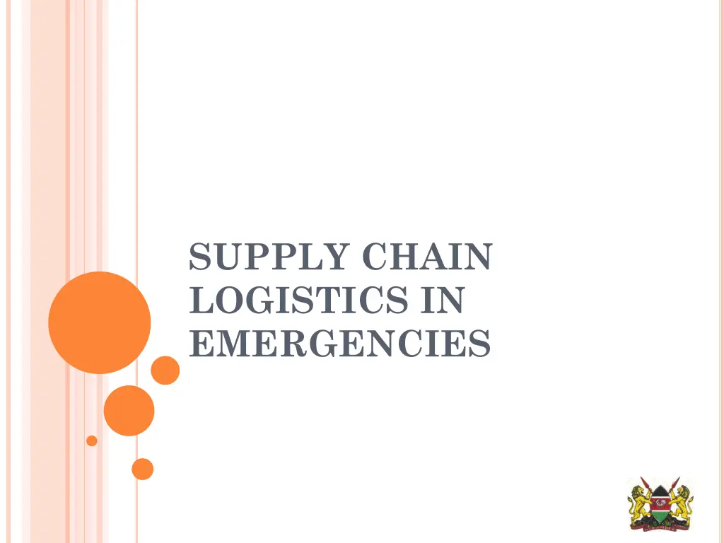 supply chain logistics in emergencies