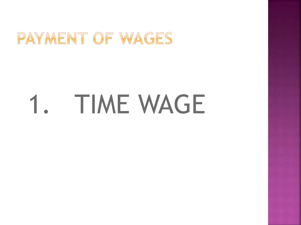 payment of wages 1