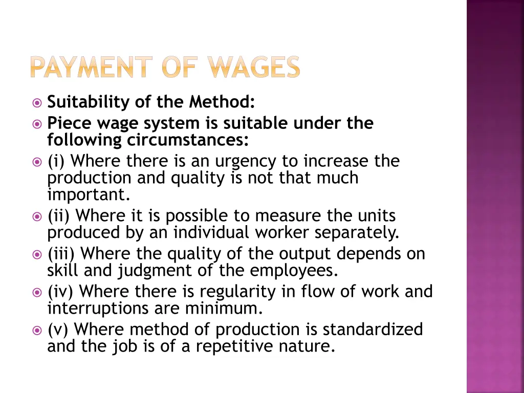 payment of wages 13