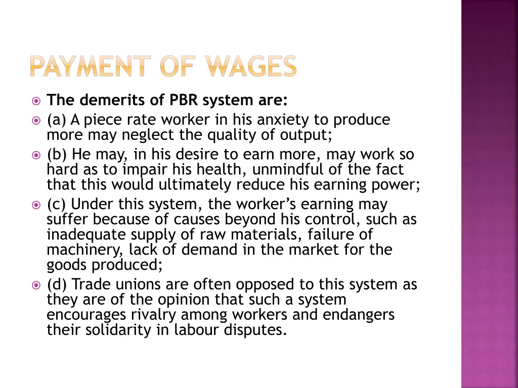 payment of wages 18